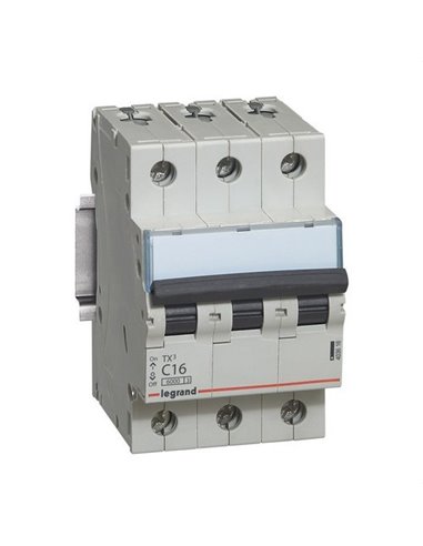 Interruptor magneto-térmico TX3 6kA-C 3P 16A