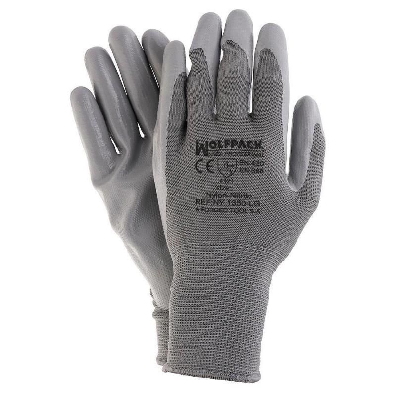 Guante Nitrilo/Nylon Glovex 10" (Par)