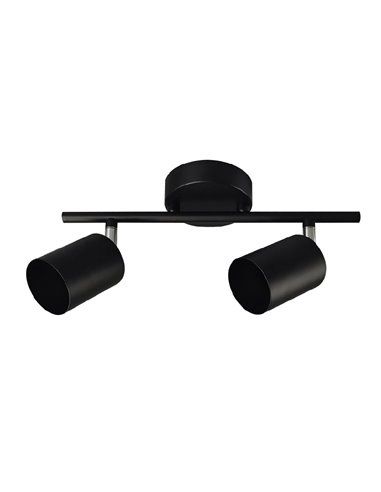 REGLETA NEGRA 2 ELEMENTOS GU10 EDM