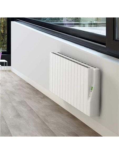 ROINTE SRN1430RAD2 | Emisor térmico eléctrico digital SYGMA impar 1430W 13 elementos blanco de bajo consumo 575x1180x98mm