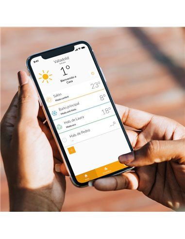 ROINTE BRN0660RAD | Emisor térmico digital BELIZE conectado 6 elementos 660W 575x585x98mm blanco RAL 9010