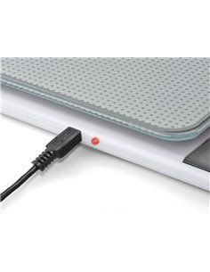 BALANZA DE COCINA ELECTRÓNICA BLANCA 5kg CON BATERÍA RECARGABLE KS1320 LAICA 2