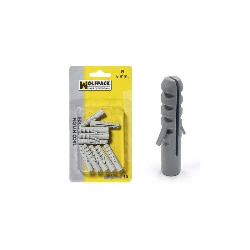 Taco Nylon          6 mm.  (25 Piezas)