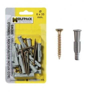 Plugue Multiação+Parafuso MU 10x60 mm. ( 5 peças)