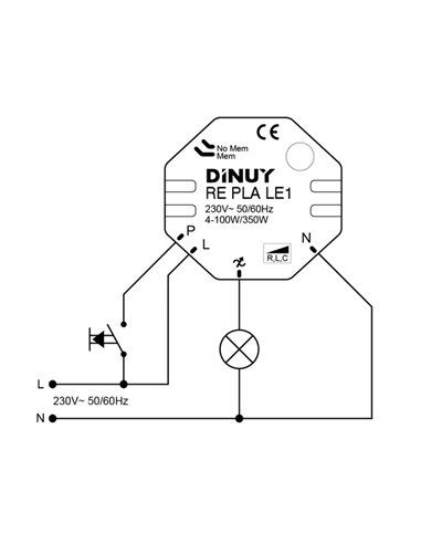 REGULADOR PAST.LED REPLALE1 100W 230V-12V PULS.
