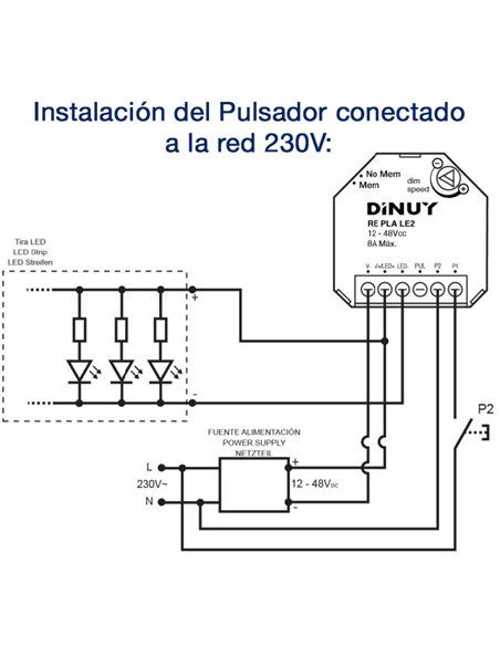 REGULADOR DE PASTILLA PARA TIRAS DE LED