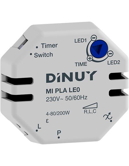 MINUTERO ELECTRÓNICO CAJA DE MECANISMO 2 HILOS PARA LAMPARAS LED