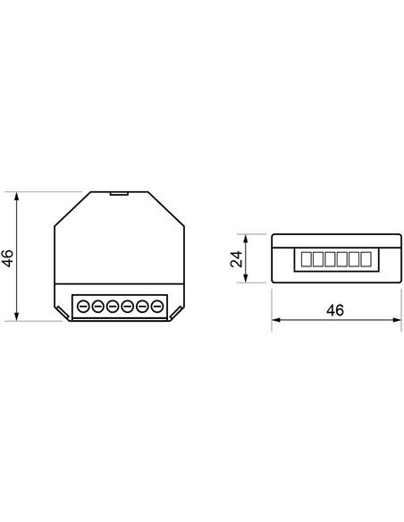 Regulador para lâmpadas LED com terminais