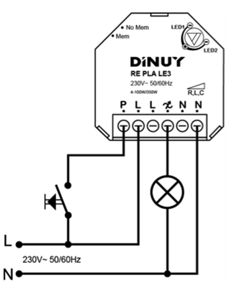 Regulador para lâmpadas LED com terminais