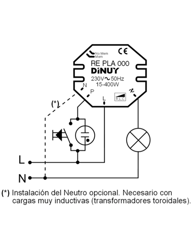 REGULADOR INTENS.400W INCAND Y ELEC.320W HALOG.