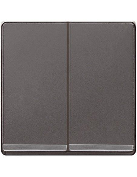 Tecla doble Miro decorada en cromo bronce en carbono