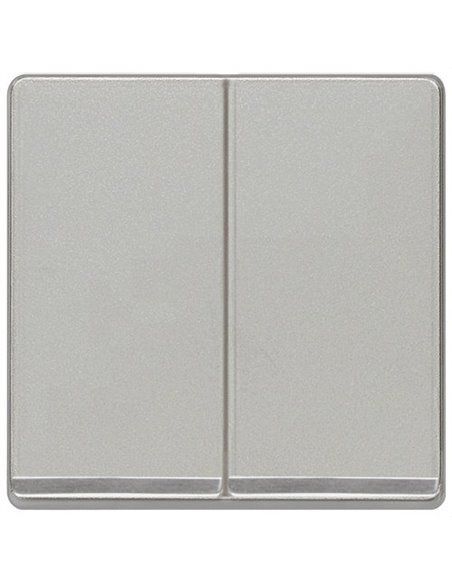Tecla doble Miro decorada en cromo difusor en aluminio