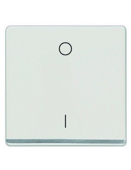 Tecla bipolar I/O Miro cromo en blanco polar