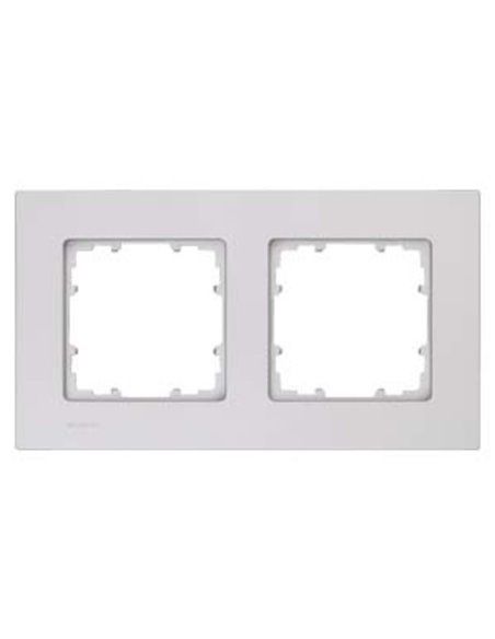 Marco 2 elementos 161x90mm en aluminio metalizado | Siemens Delta MIRO 5TG11121