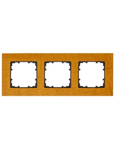 Marco 3 elementos 232x90mm en madera cerezo | Siemens Delta MIRO 5TG11031