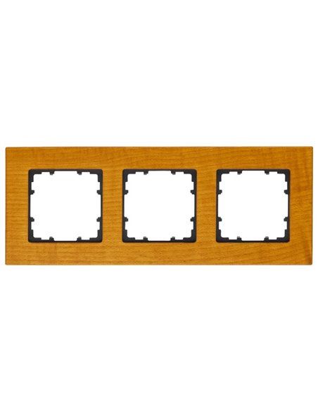 Marco 3 elementos 232x90mm en madera cerezo | Siemens Delta MIRO 5TG11031