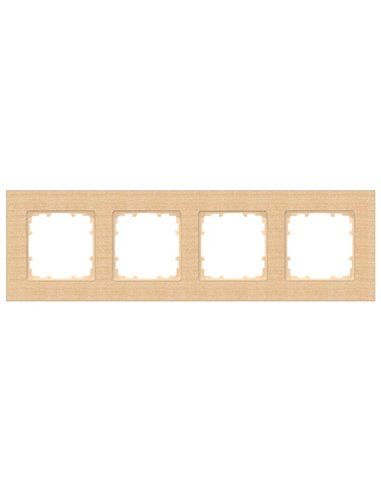 Marco 4 elementos 303x90mm en madera haya | Siemens Delta MIRO 5TG11044