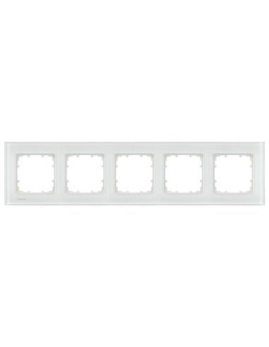 Marco quíntuple Delta miro 374x90mm en blanco