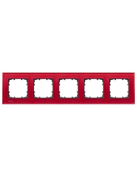 Marco quíntuple Delta miro 374x90mm en rojo oriental