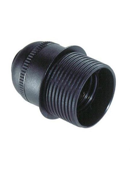 PORTALÁMPARAS E-27 4A 250V CUERPO ROSC/TOPE NEGRO