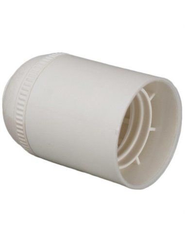 PORTALÁMPARAS E-27 4A 250V CUERPO LISO BLANCO