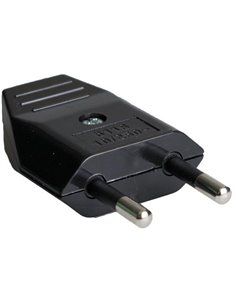 Plugue bipolar 10A 250V preto
