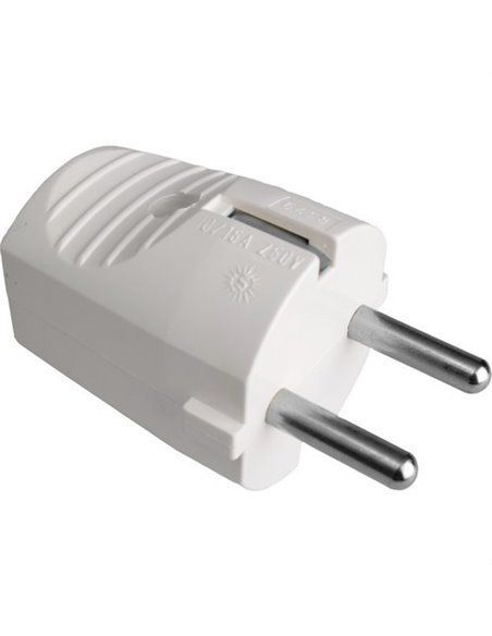 Plugue bipolar com lateral TT 10/16A 250V
