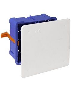 Caja de conexión de empotrar en tabique hueco de 100x100mm tapa con garra metálica