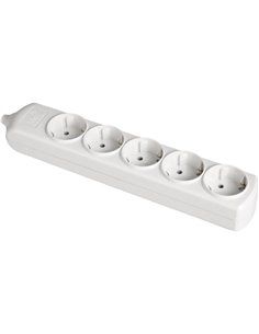 BASE 5 TOMAS BIP.16A 250V BL.C/OBT.
