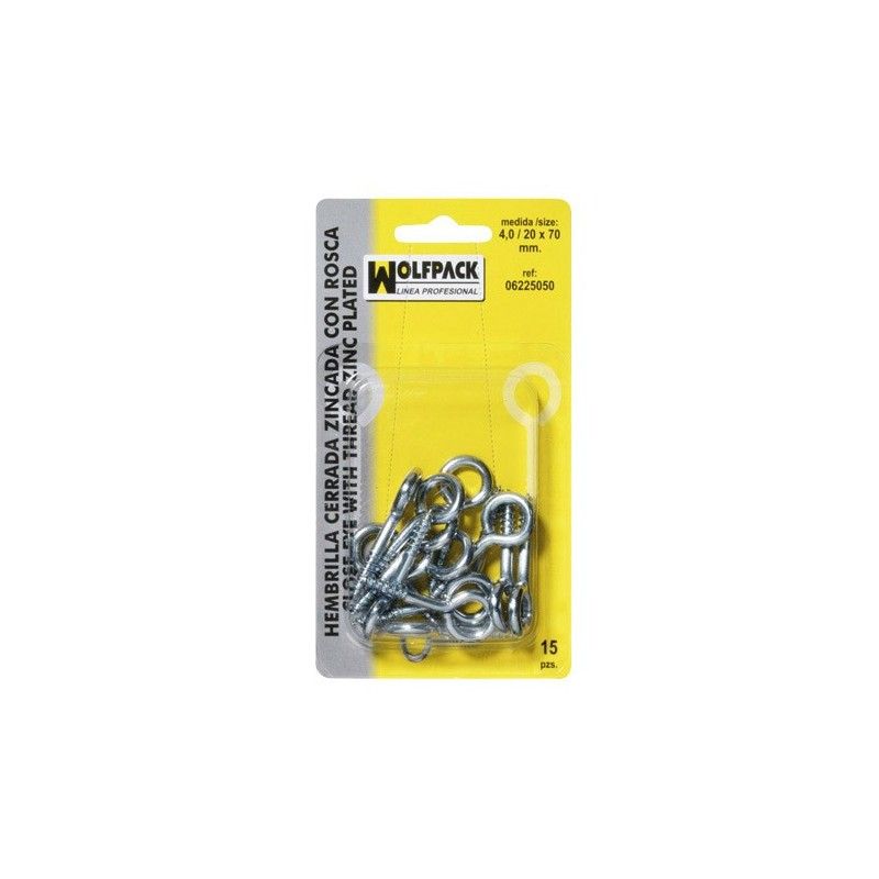 Hembrilla Cerrada 3,0 / 18 x 50 mm. (30 Piezas)
