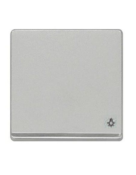 Chave símbolo de luz cromada em alumínio | Siemens Delta MIRO5TG62705CA20