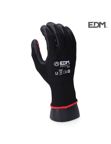 GUANTE INDUSTRIA METALÚRGICA NYLON/LYCRA RECUBIERTO DE NITRILO TALLA 10 EDM