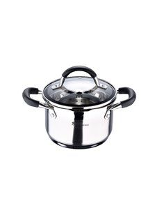 Olla ø16x10cm 1,8l acero inox con tapa foodies bgmp-1504-bk masterpro. la olla de 16 x 10cm tiene una capacidad de 1,8 l. está h