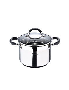 Olla ø20x14cm 4l acero inox con tapa foodies bgmp-1505-bk masterpro. esta olla de masterpro foodies mide 20x14cm y tiene capacid