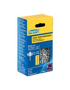 Caja 500 remaches ø4x8mm - alto rendimiento 5001432 rapid. estos remaches de aluminio de alta calidad son perfectos para fijar m