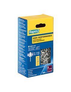 Caja 500 remaches ø4x10mm - alto rendimiento 5001433 rapid. estos remaches de aluminio de alta calidad son perfectos para fijar 