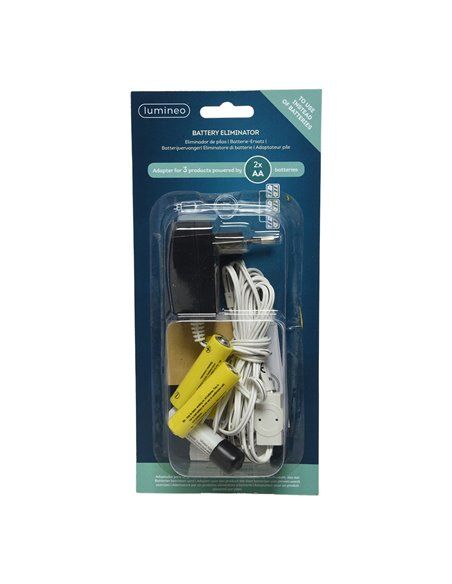 Eliminador de bateria 3V para produtos internos com 2xAA para conectar 3 produtos