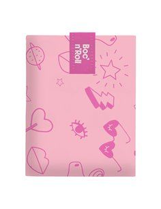 Boc'n'roll porta bocadillos reutilizable essential paint unicorn. ajustable, plegable y lavable. dimensiones cerrado: 11x15cm, a