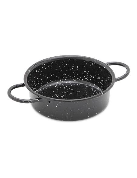 Fuente con asas esmaltada ø12cm vaello. apta para todo tipo de fuegos: llama, inducción, vitrocerámica. presentaciones originale