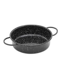 Fuente con asas esmaltada ø16cm vaello. apto para todo tipo de fuego: llama, inducción, vitrocerámica. presentaciones originales