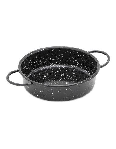 Fuente con asas esmaltada ø16cm vaello. apto para todo tipo de fuego: llama, inducción, vitrocerámica. presentaciones originales