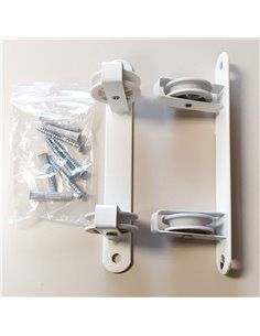 Tendedero de pared basic c/2 poleas blanco 25x5x5cm. sencillo pero muy práctico para montar junto al techo,aprovechando en espac
