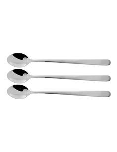 Conjunto de 3 Colheres Longas em Aço Inox 19cm FM