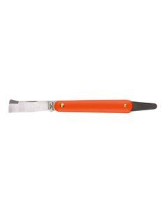 Navaja de injertar 55mm mango de plástico, con levanta corteza.navaja para trabajos de injerto manual, para la jardinería, la po