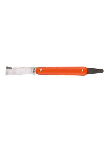 Navaja de injertar 55mm mango de plástico, con levanta corteza.navaja para trabajos de injerto manual, para la jardinería, la po