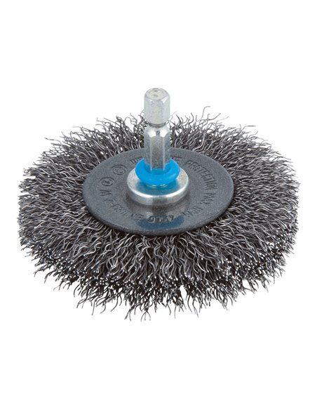 Cepillo de disco de alambre de acero  diámetro de trabajo: 75mm altura de guarnición: 10mm longitud del alambre: 15mm versión de