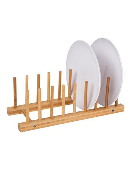 Porta platos bambú 340x125x120mm