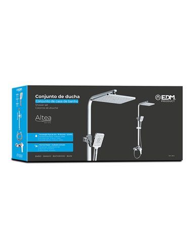 BARRA BAÑO, MONOMANDO,ROCIADOR, FLEXO Y MANGO MOD. ALTEA EDM