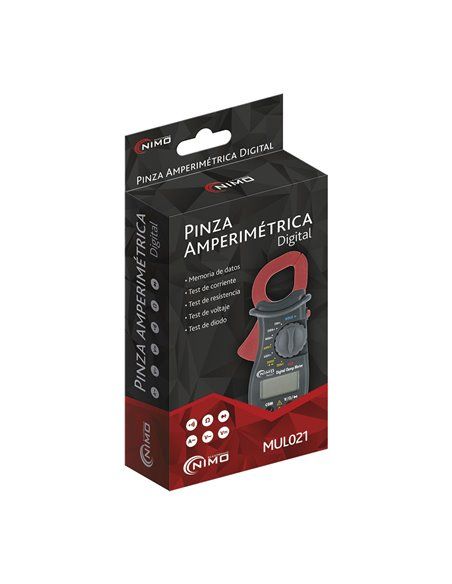 Pinza amperimétrica multifunción 400a ca mul021 nimo