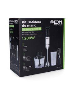BATIDORA DE MANO 1200W CON ACCESORIOS Ø5,8x41,5cm EDM 2